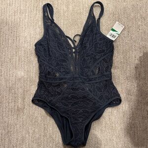 BECCA Gray Lace Swimsuit